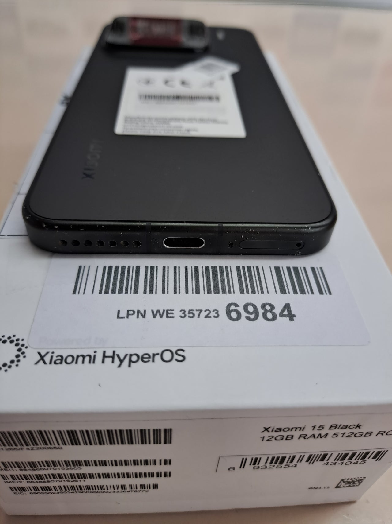 Smartphone 12GB 512GB Leica 120Hz Xiaomi 15 negro
