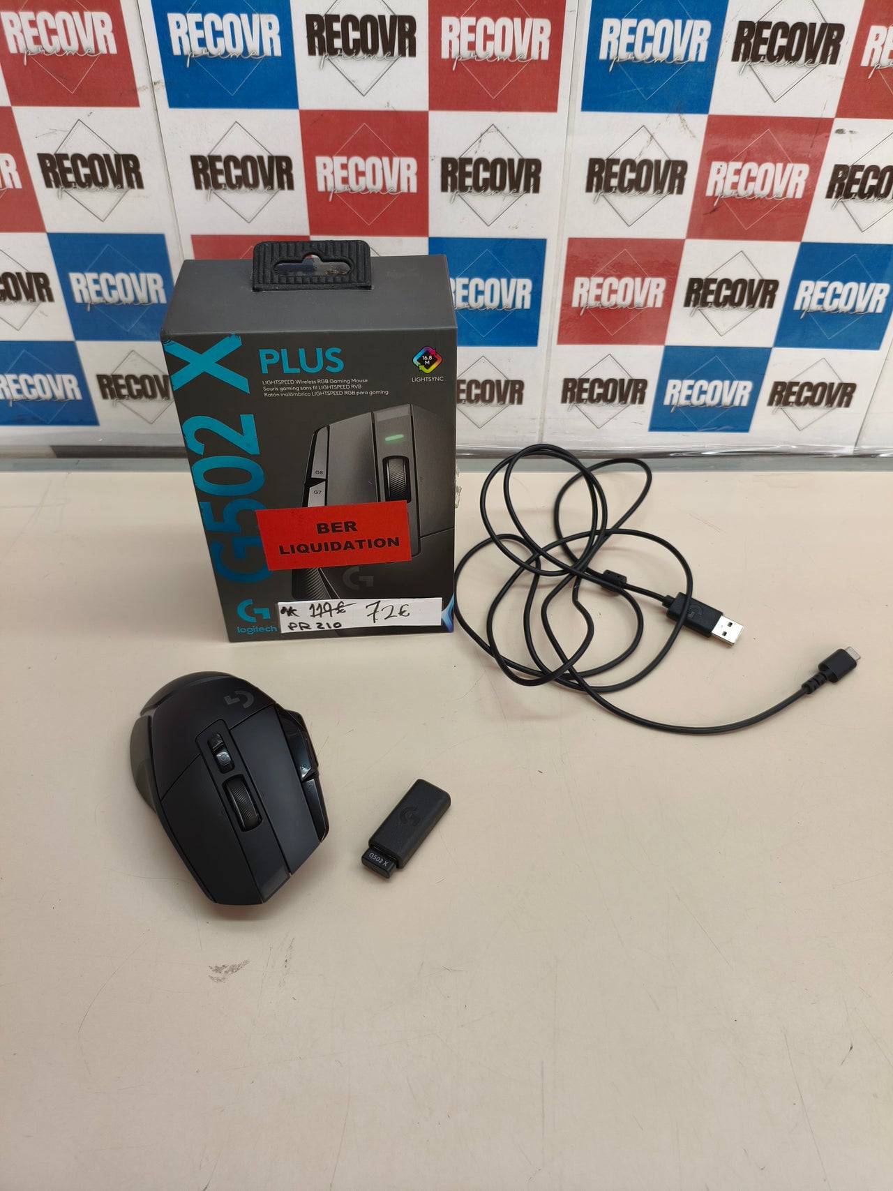 Ratón gaming inalámbrico Logitech G G502 X Plus LIGHTSPEED,