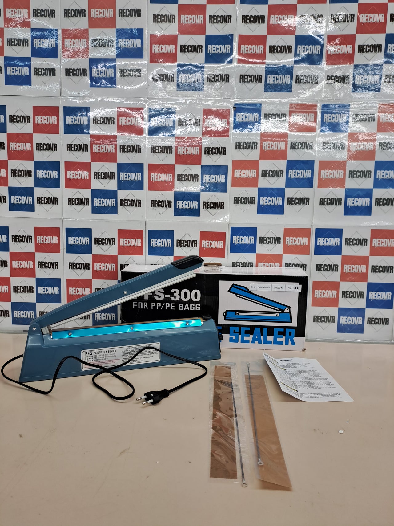 Selladora térmica de bolsas TEMPO DI SALDI de 300 mm para plástico