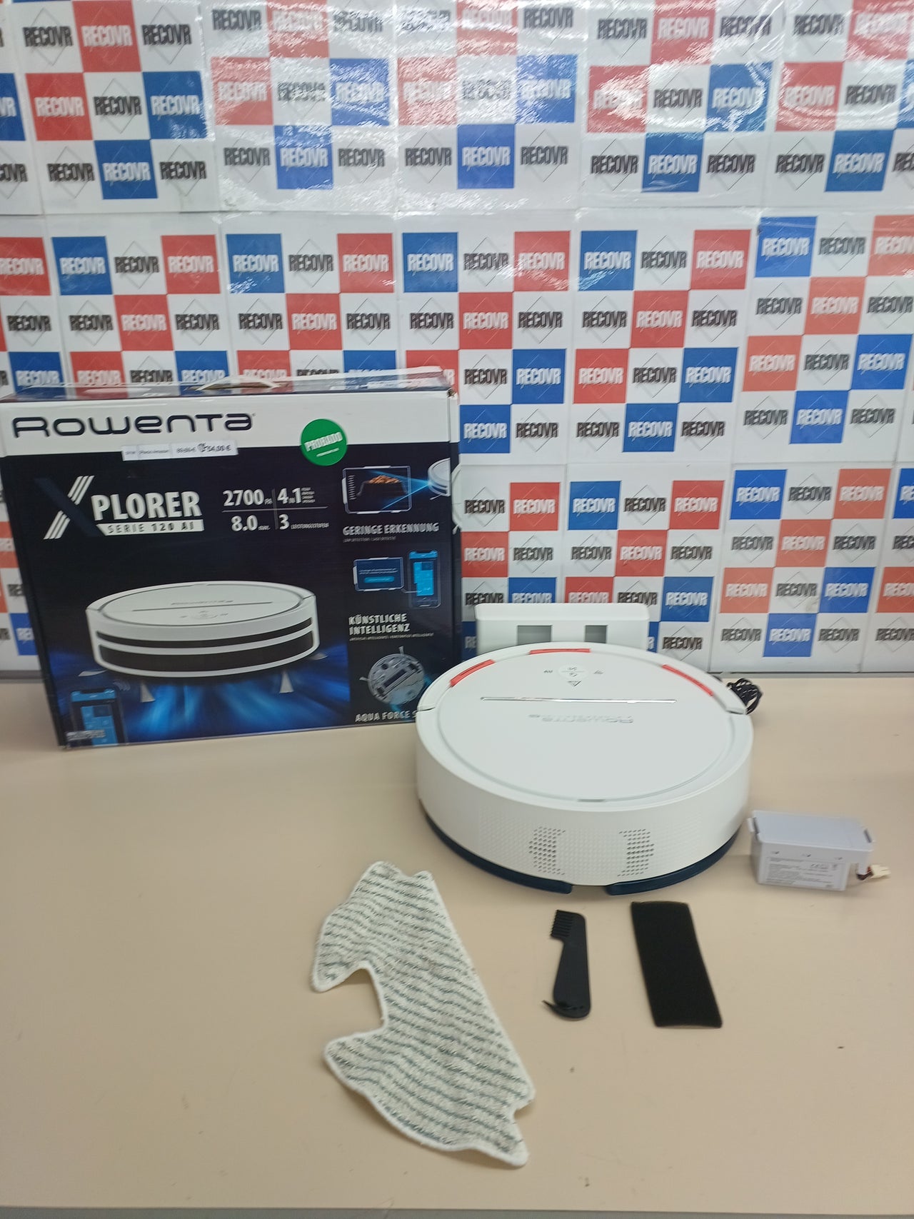 Robot aspirador con mopa y mapeo 2700 Pa Aqua Force – Rowenta