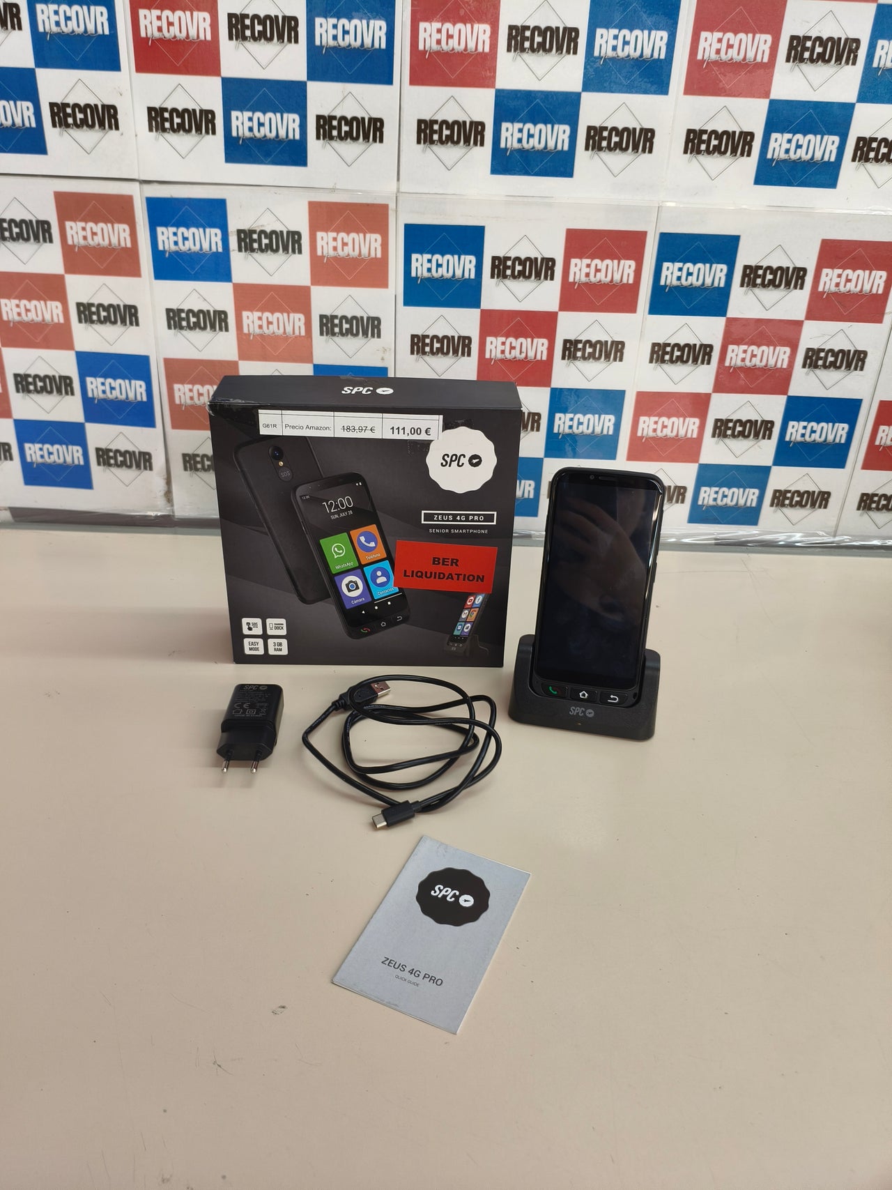 SPC Zeus 4G Pro, móvil para mayores, 5,5", 4+64GB, negro