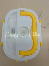Calientaplatos Eléctrico Portátil,2 Recipientes Extraíbles, Cubiertos Incluidos, 220V, Amarillo BEPER 90.920G.