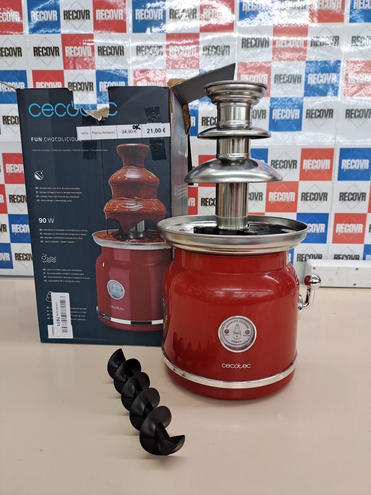 Fuente chocolate retro desmontable de torre 90w