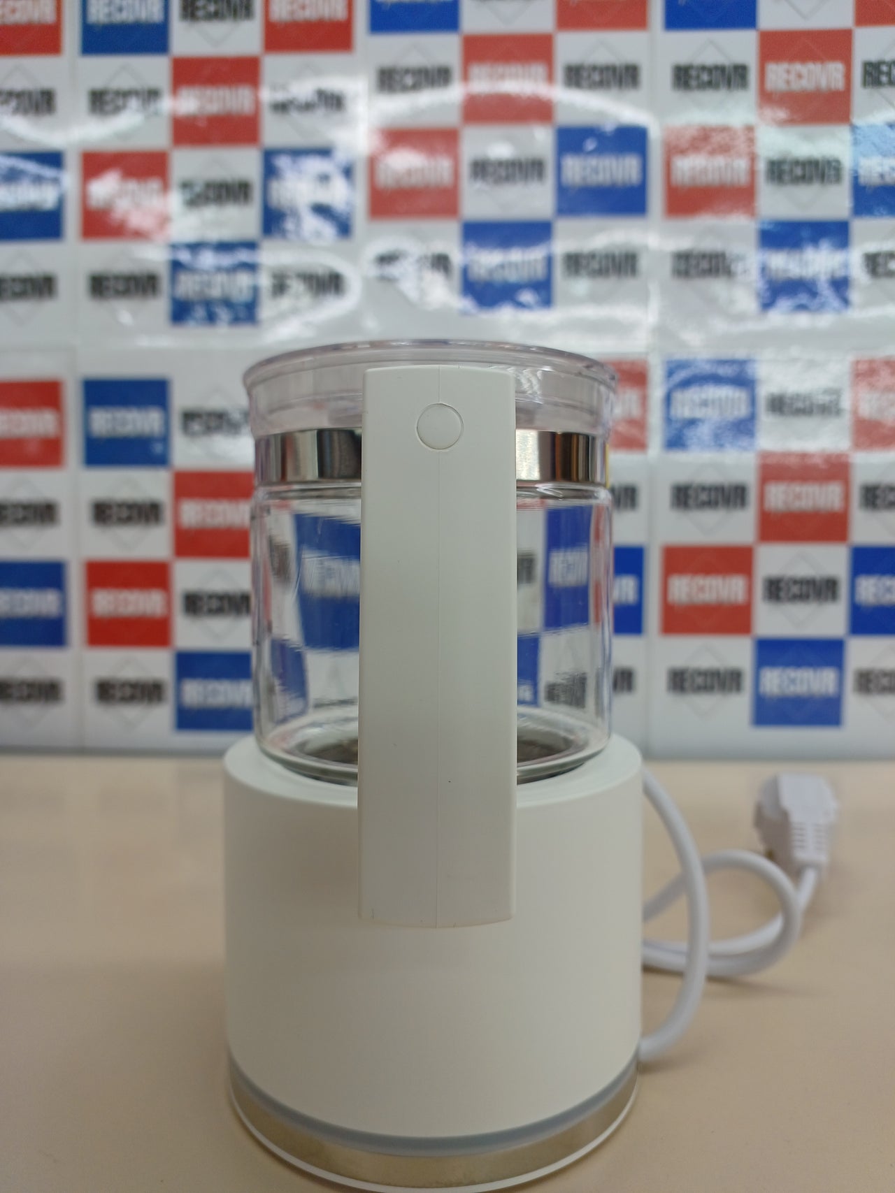 Morpilot Espumador de leche eléctrico, Milk Frother de cristal, bonito para ver, 4 en 1 función, capacidad 250 ml capuchino o 300 ml leche caliente, diseño dividido, blanco