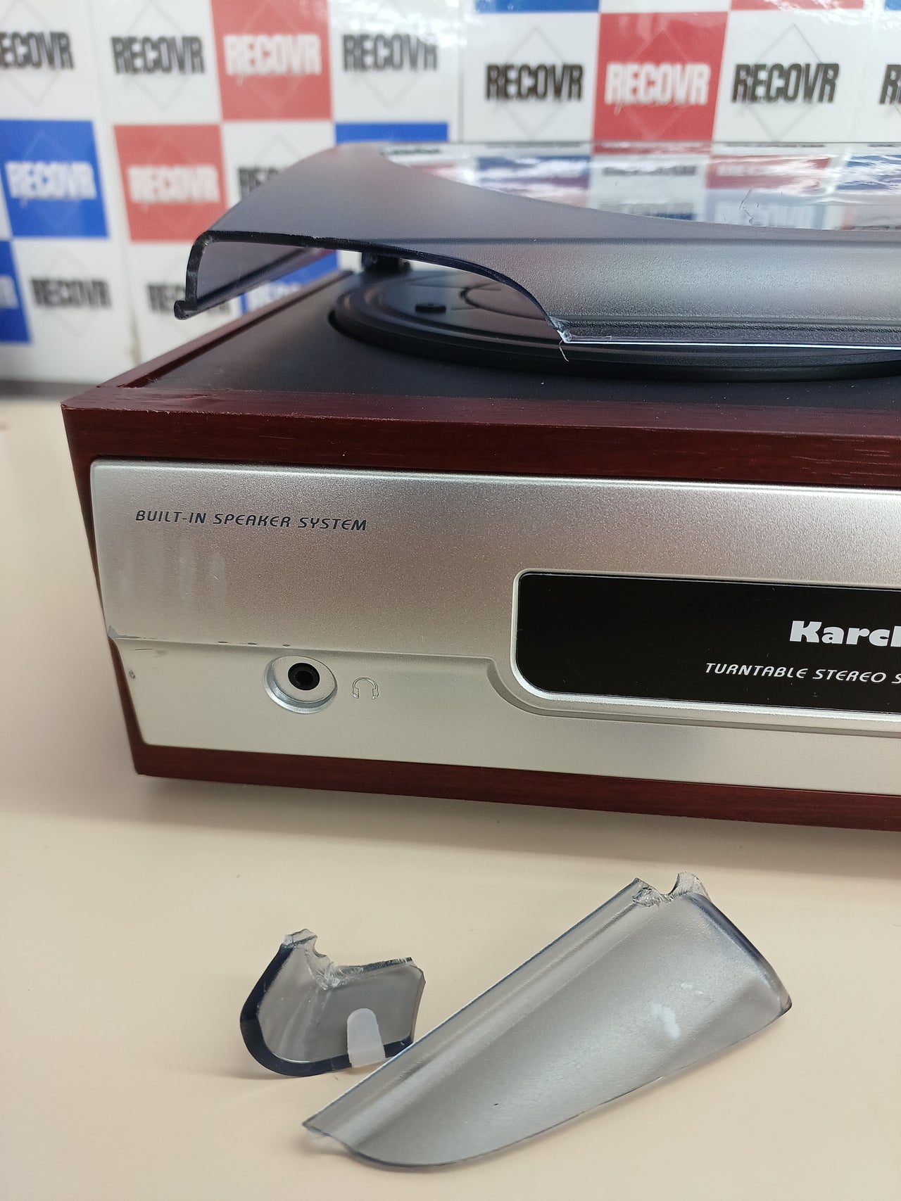 Tocadiscos Estéreo Plateado  Equipo Karcher KA 8050