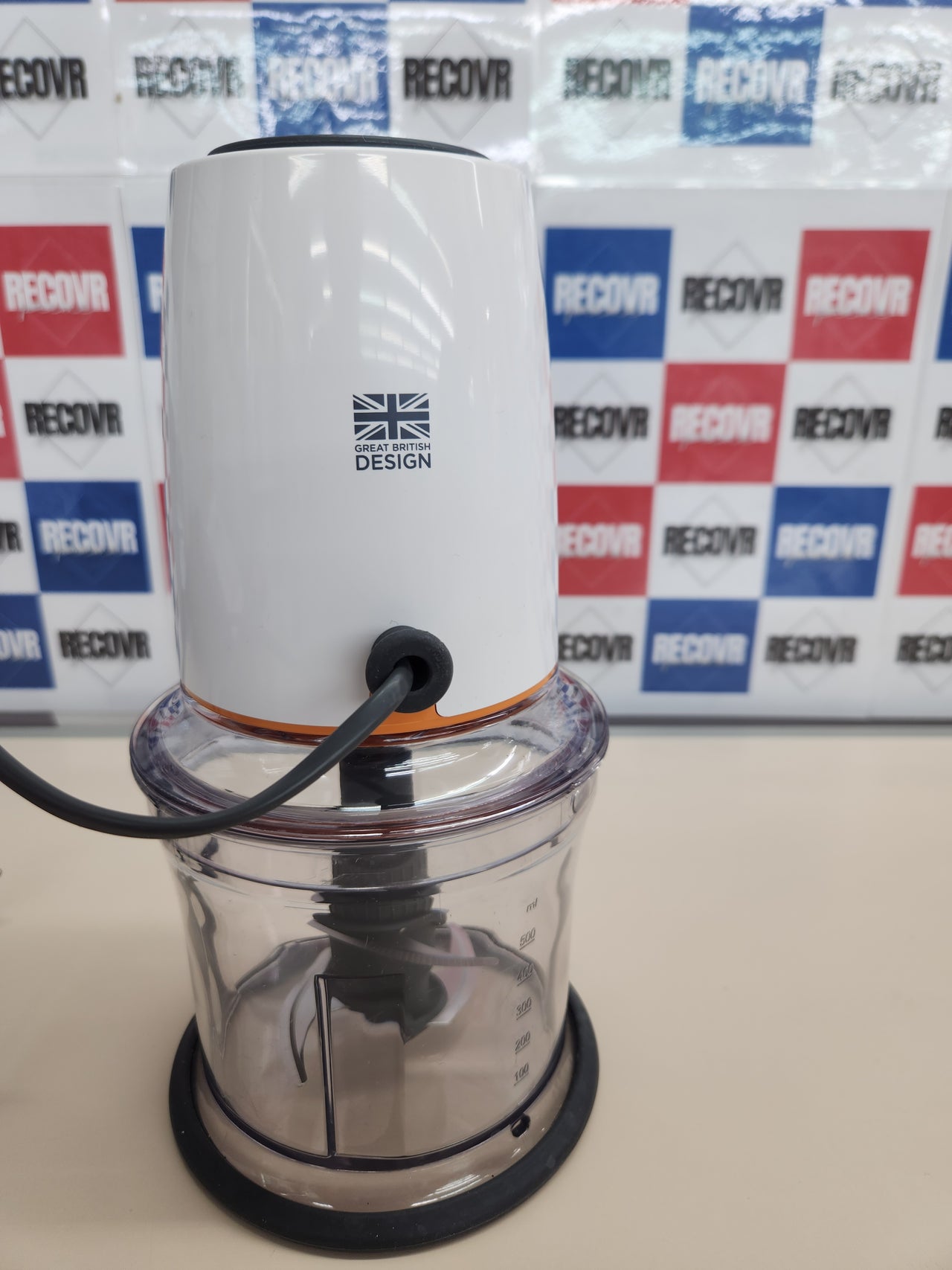 Picadora 500W, 0,5L, 2 Velocidades,con Recipiente  Cuatro Cuchillas, Anillo Antideslizante para Mayor Estabilidad, Apta para Lavavajillas, Blanca CHP61.100WH Kenwood Easy Chop
