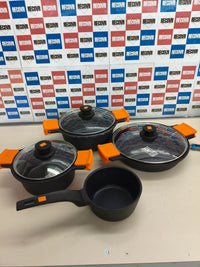 Batería de cocina BRA Efficient 7 piezas de aluminio fundido apta para inducción