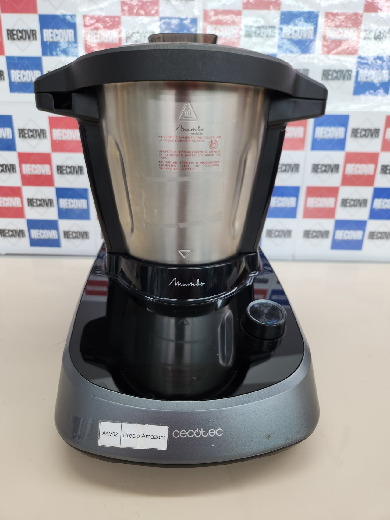 Cecotec Robot de Cocina Multifunción Mambo Touch con Jarra Habana. 1600 W, 37 Funciones, Pantalla Táctil TFT 5" con Recetario Integrado, 3,3 Litros, APP, Báscula y Jarra de Acero Inox + Habana
