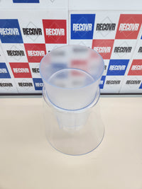 Maceta para Orquídea base 12cm, de Plástico Transparente, con Plato Incluido. con Escalón Interior y Base perforable