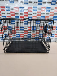 Jaula perro metálica plegable bandeja Amazon Basics