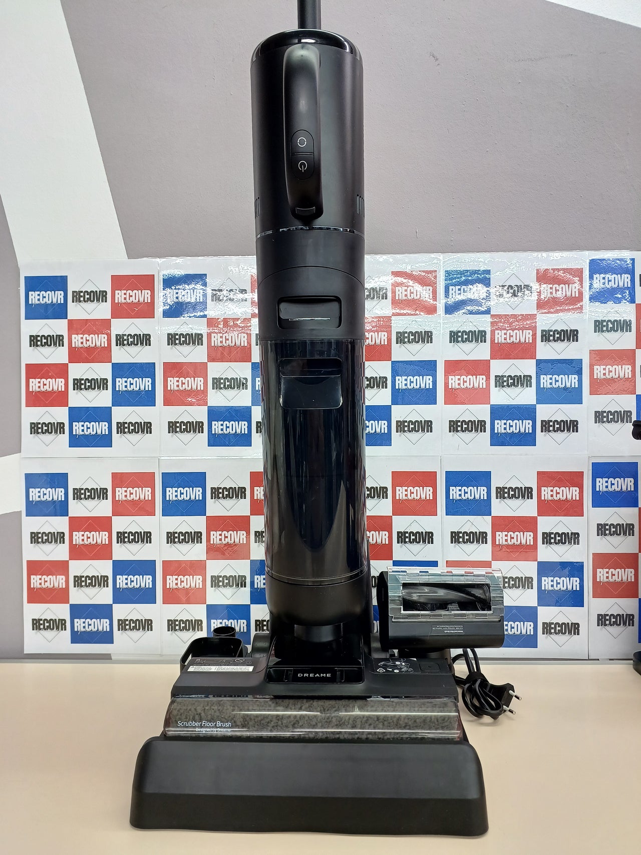 DREAME H12 Dual Aspiradora en Seco y Húmedo, 16000PA Aspiradora Escoba sin Cable 4 en 1, Autolimpieza a 55 °C, Secado con Aire Caliente, Limpieza de Borde a Borde, 4 Modos de Limpieza