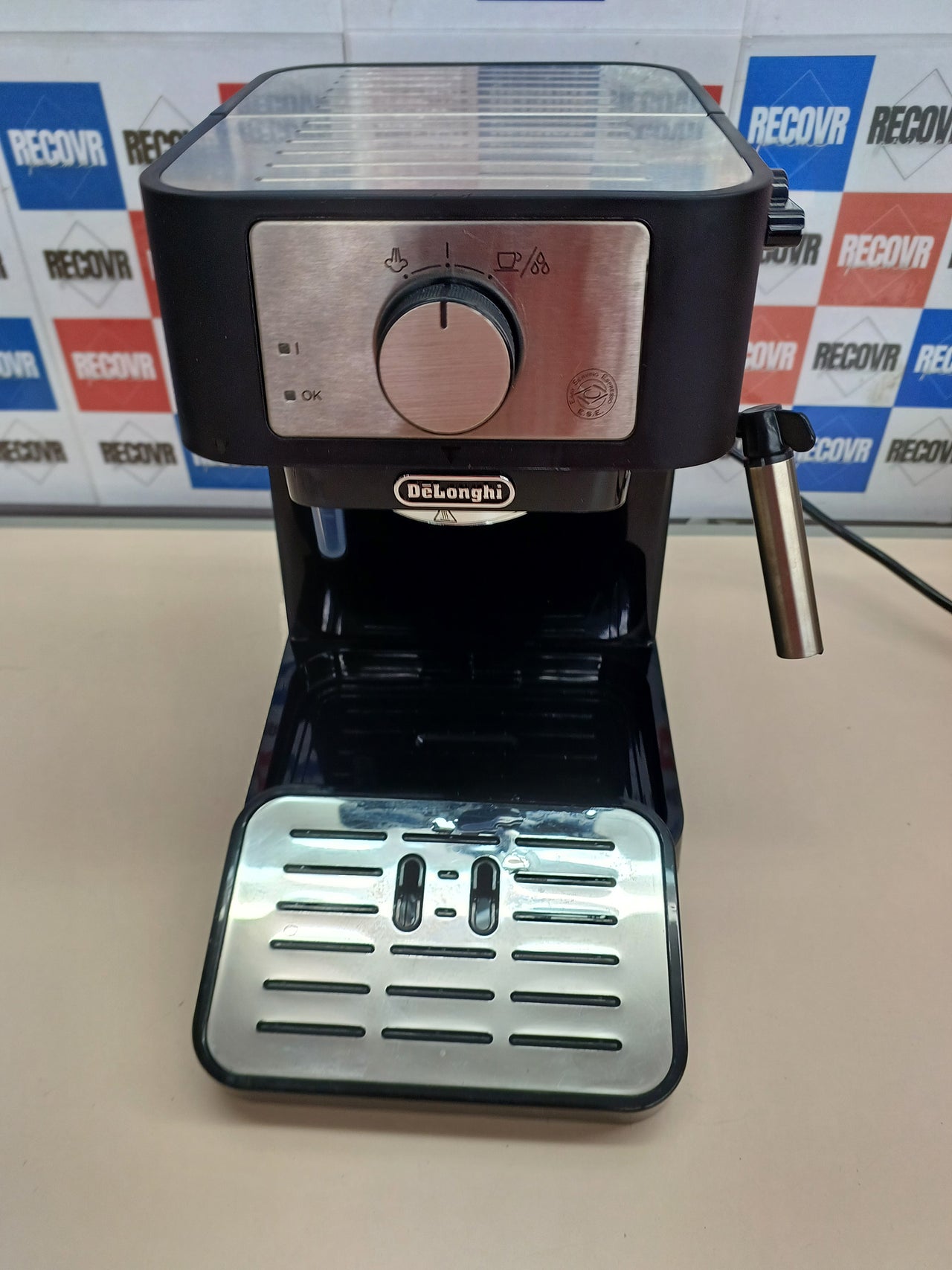 Cafetera bomba 15 bares 1 L negra/plata - De'Longhi Stilosa Premium