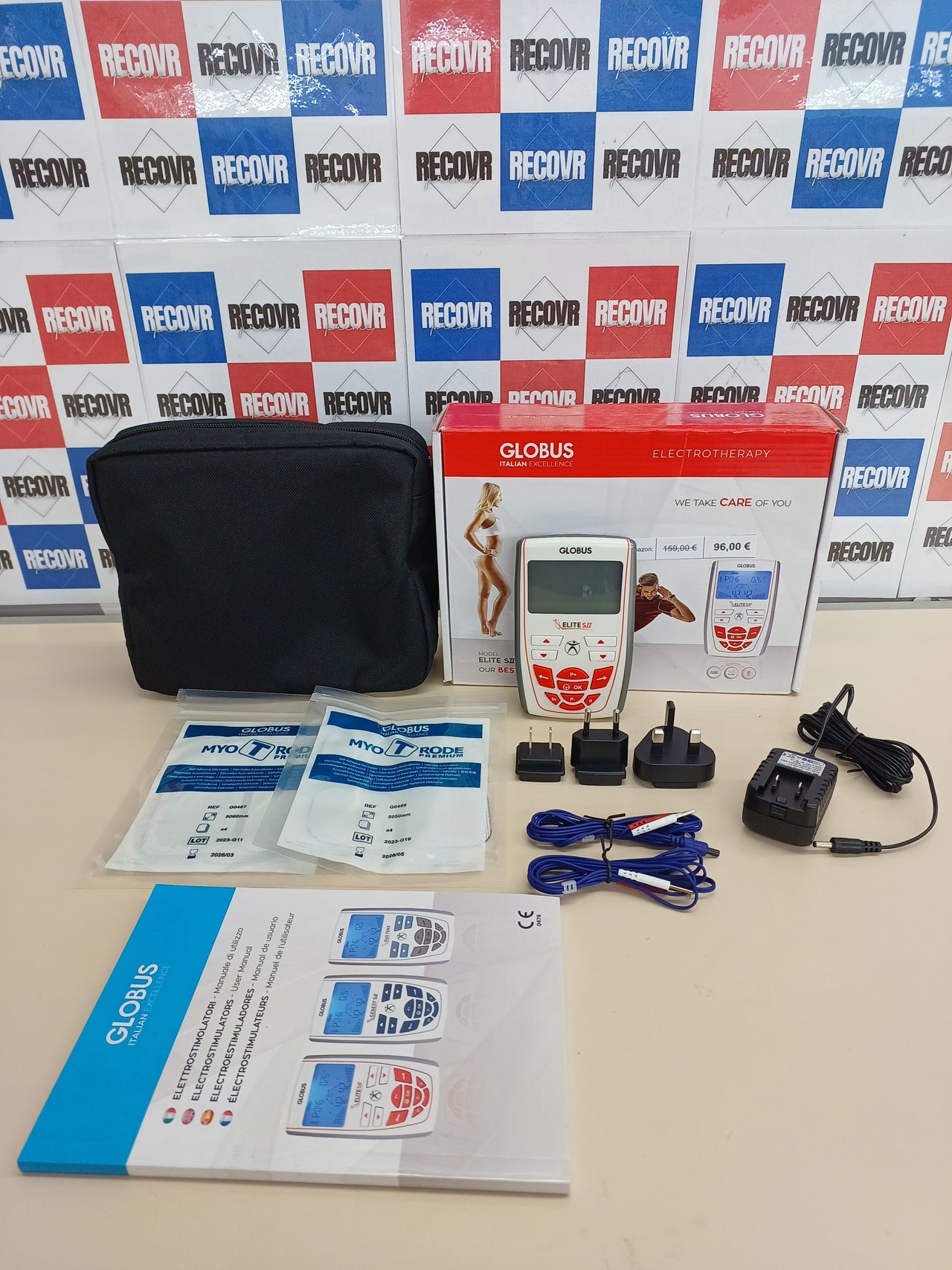 Electroestimulador de 2 Canales con 100 Globus Elite SII