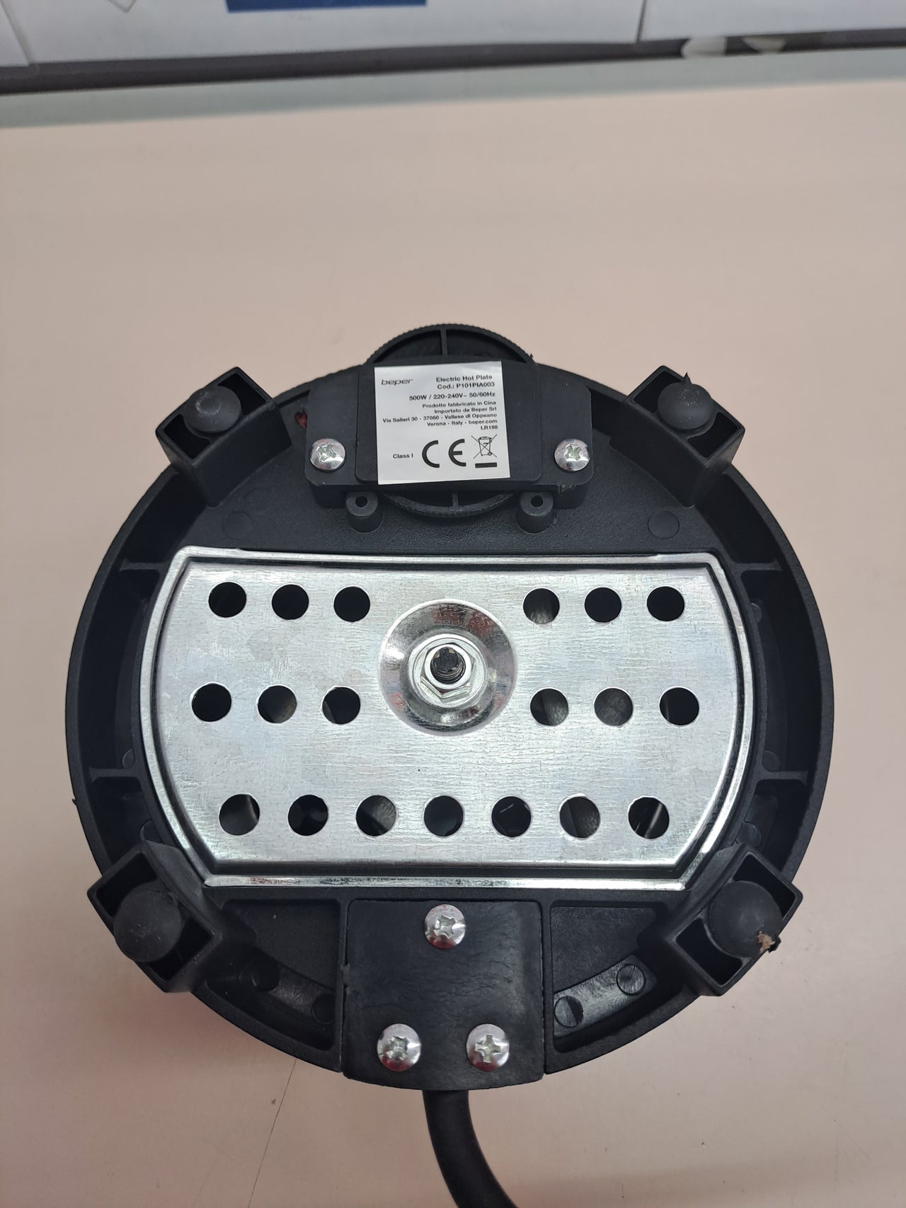 Hornillo eléctrico portátil 500 W placa 10 cm – Beper