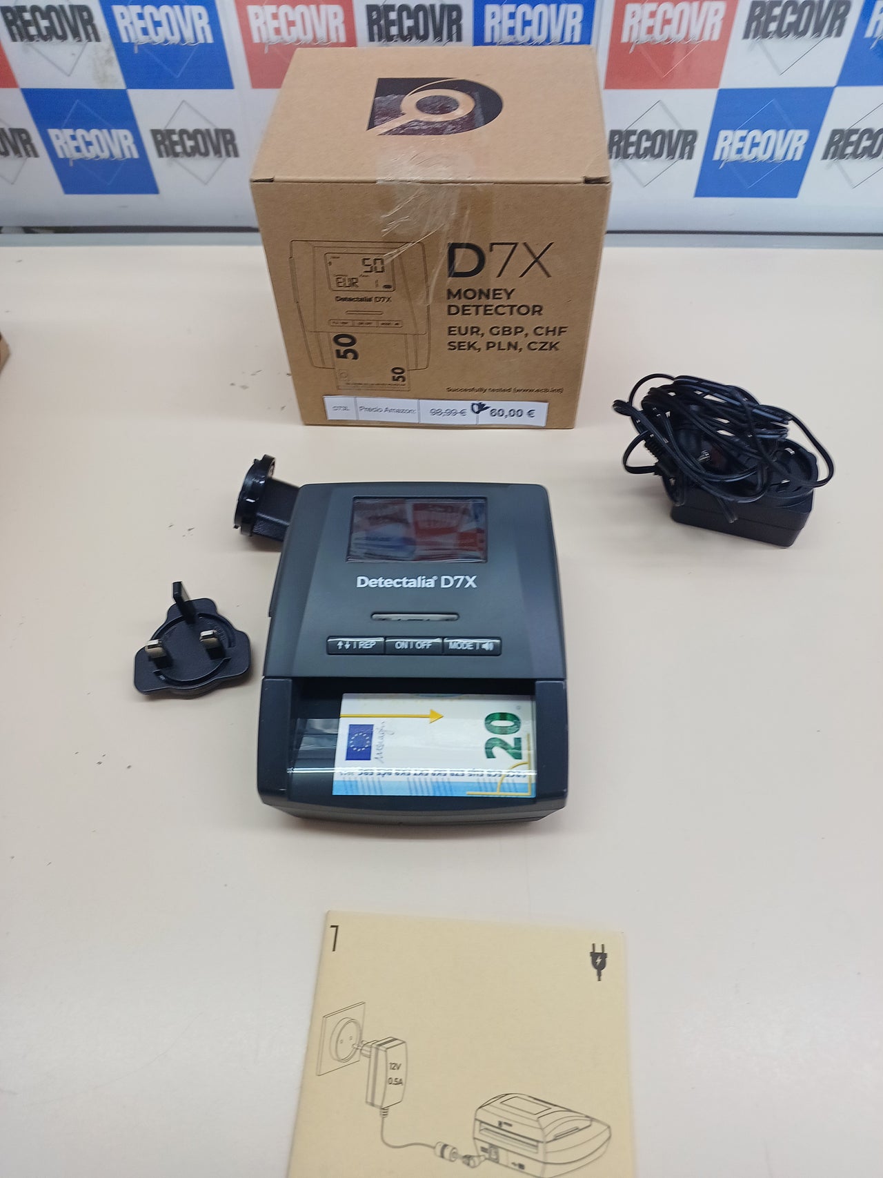 Detector billetes falsos 7 sistemas Detectalia D7X