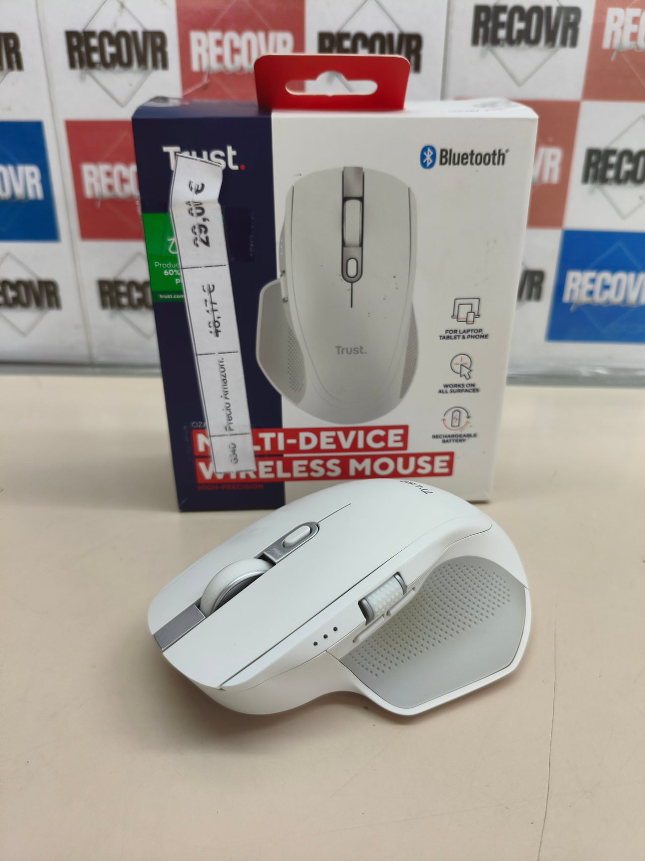 Ratón inalámbrico multidispositivo Trust Ozaa+ recargable