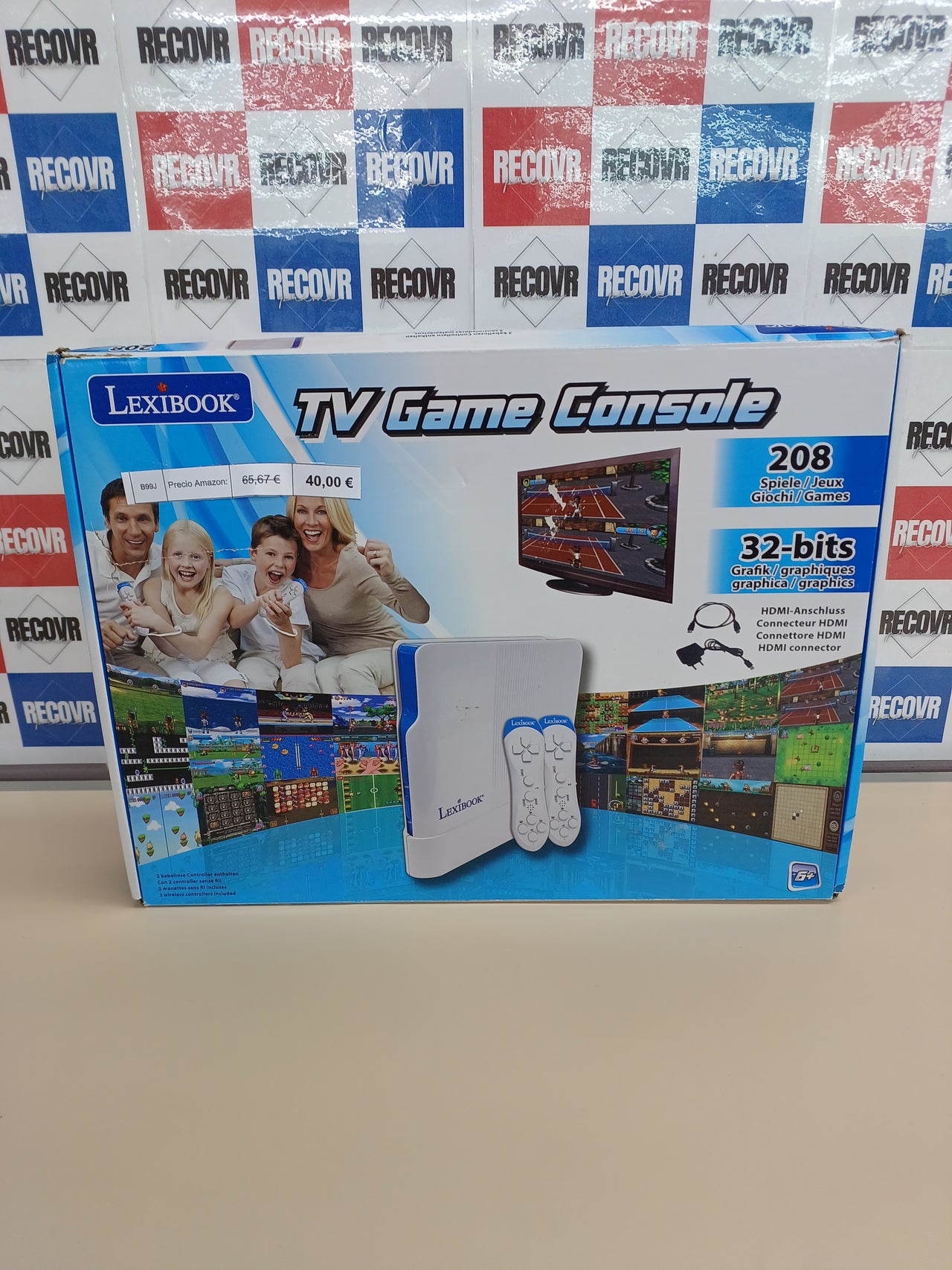 Consola TV Lexibook 200 juegos, 32 bits, USB-C.