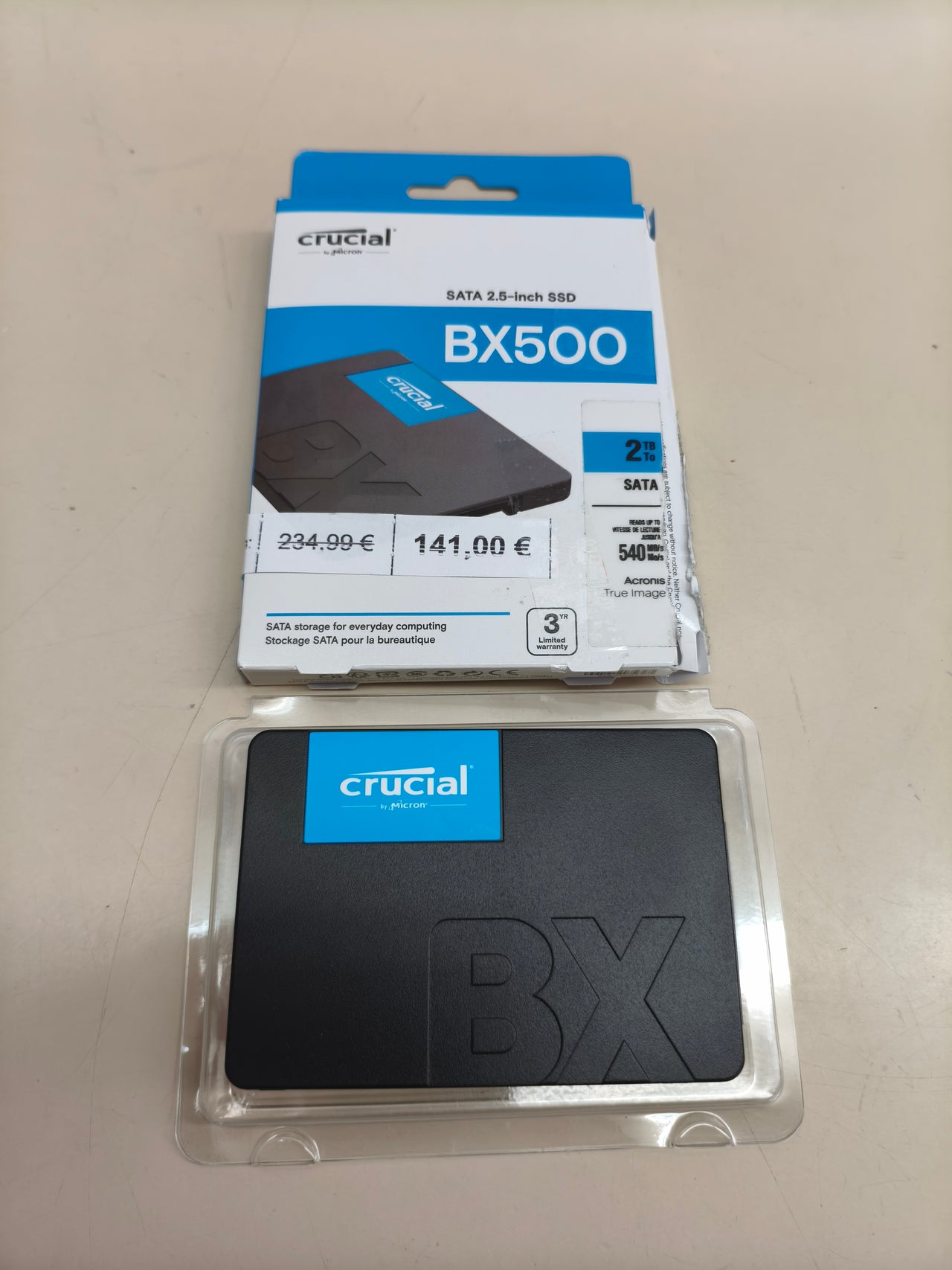 SSD Crucial BX500 2 TB SATA 2,5"