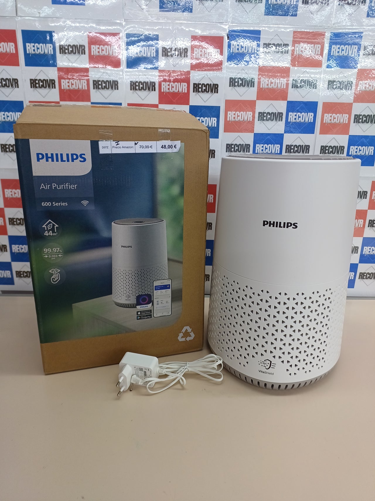 Purificador de aire HEPA ultrasilencioso hasta 44 m² con app – Philips