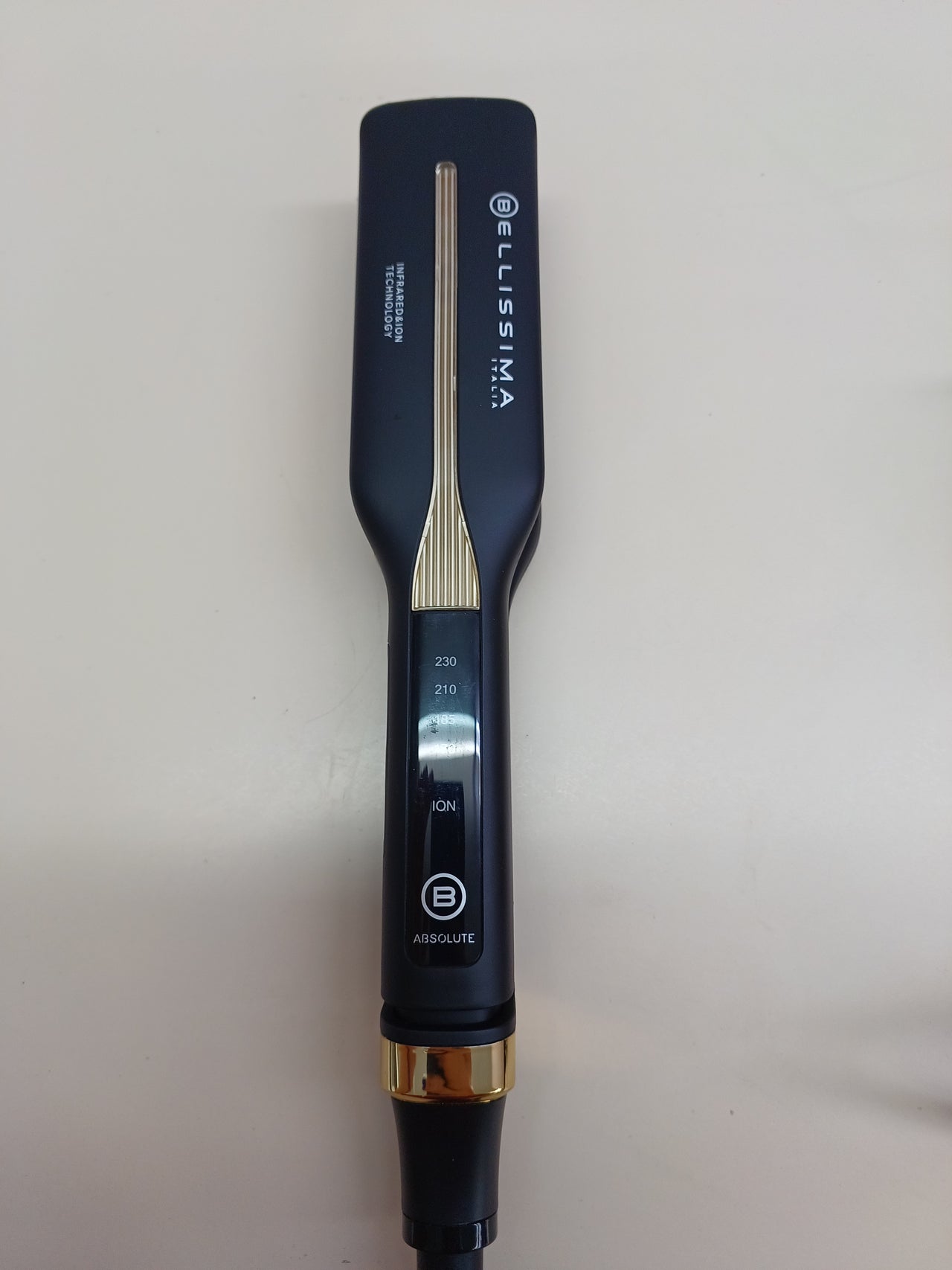 Bellissima Absolute Plancha Flexible de Infrarrojos, 4 Elementos Calefactores, Revestimiento de Cerámica y Queratina, 4 Temperaturas, Diseño Redondeado, Calentamiento Rápido, Bolsa de Belleza