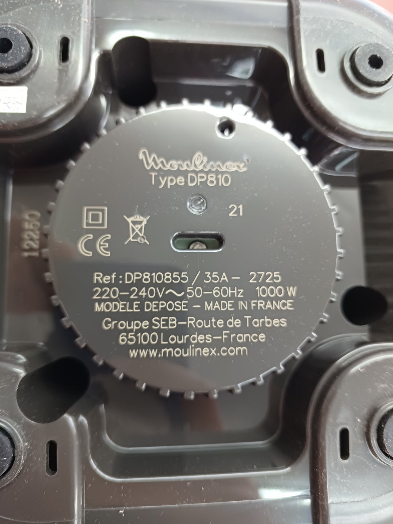 Picadora eléctrica 1000 W 550 ml con 2 cuchillas Powerlife - Moulinex