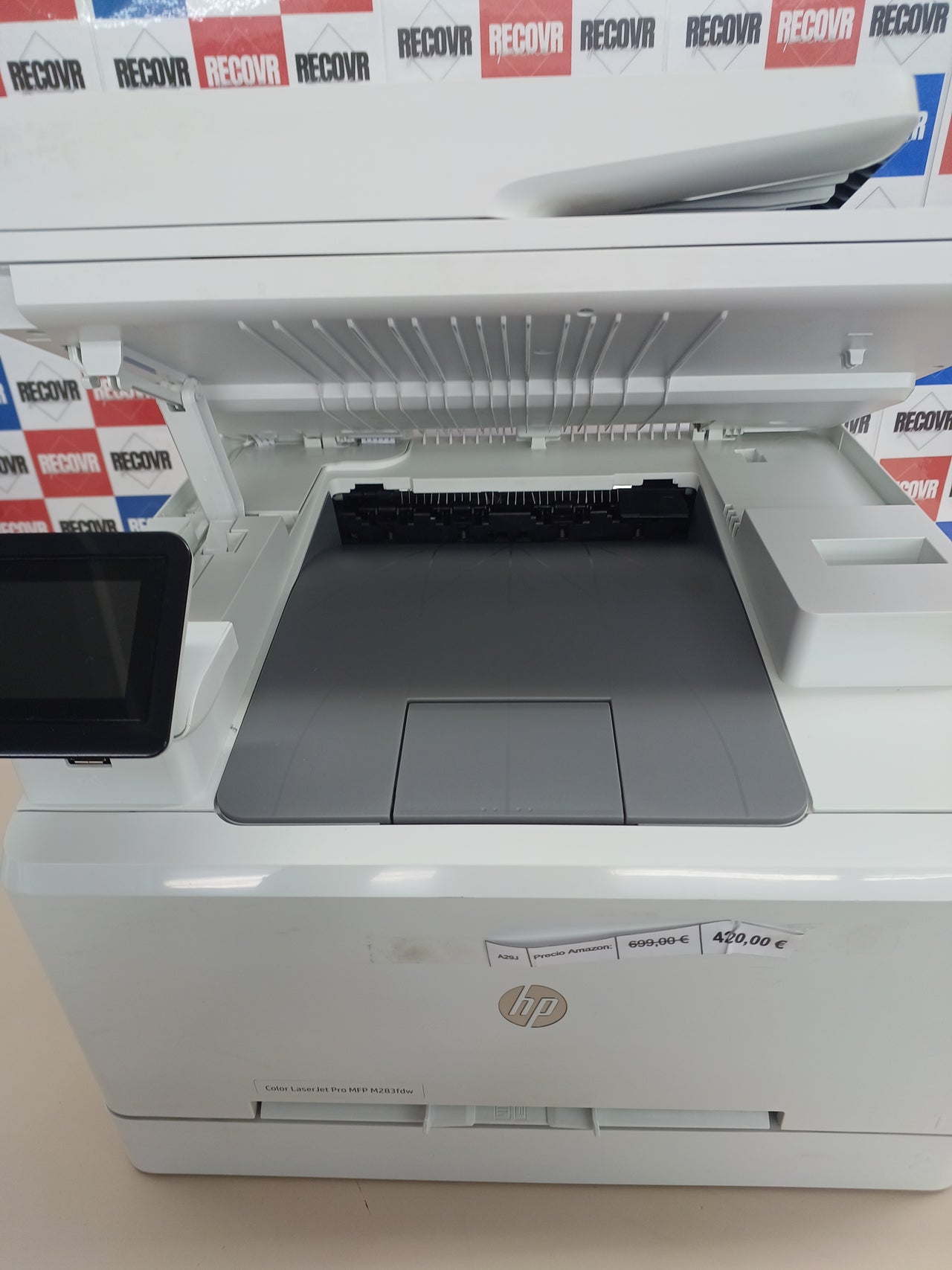 HP Color LaserJet Pro M283fdw 7KW75A, Impresora Láser A4 Color Multifunción a doble cara automática, Escaner, Copiadora, Fax (21ppm, Wi-Fi, Procesador 800MHz, Memoria 256MB, HP Smart App) Blanca