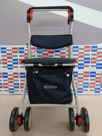 Thumbnail for Mobiclinic®, Andador Plegable, Carro de la Compra con Asiento, Coliseo, Monomando, Acero, Gran Cesta, Respaldo y Acolchado, Sistema Frenado, Ruedas 360º, Negro
