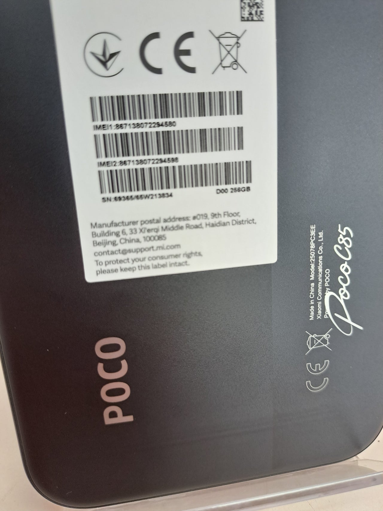Smartphone 8GB 256GB 50MP 6000mAh Xiaomi POCO C85 negro