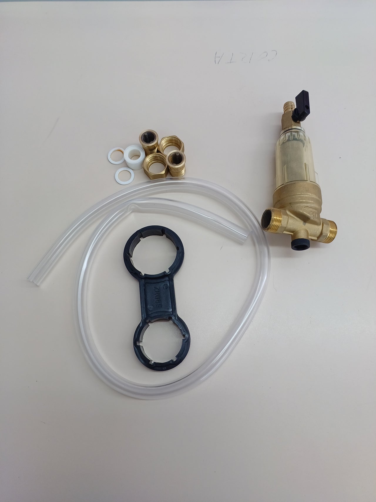 Prefiltro de Agua Reutilizable con Malla de Acero Inoxidable 90 Micras, Cabezal de Latón, Conexión 1/2" y 3/4"FERDOM FD177