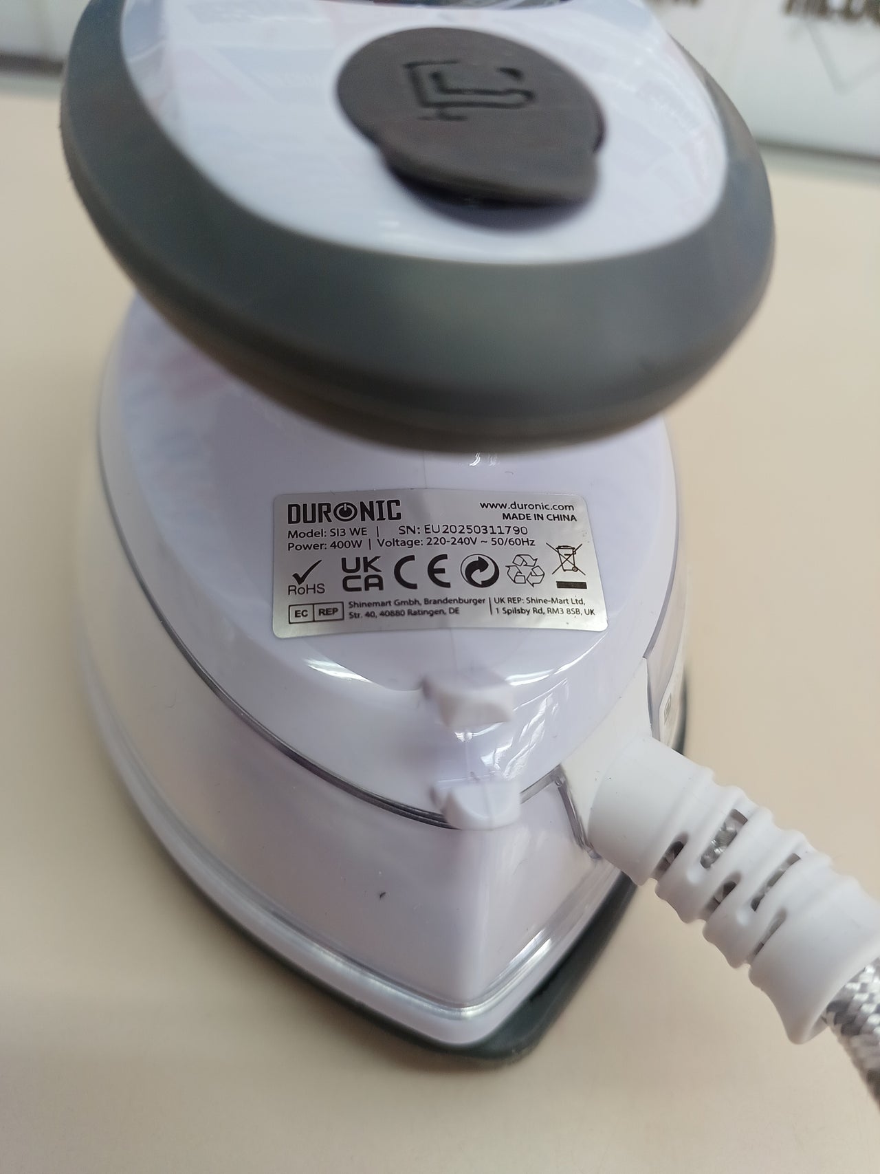 Plancha de viaje mini vapor 400W Duronic SI3