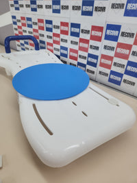 Thumbnail for Tabla 360º 100 kg para bañera con asa, Océano, Marca española, Asiento Giratorio, ,De Agarre, Adultos, Baño, Blanco y Azul Mobiclinic