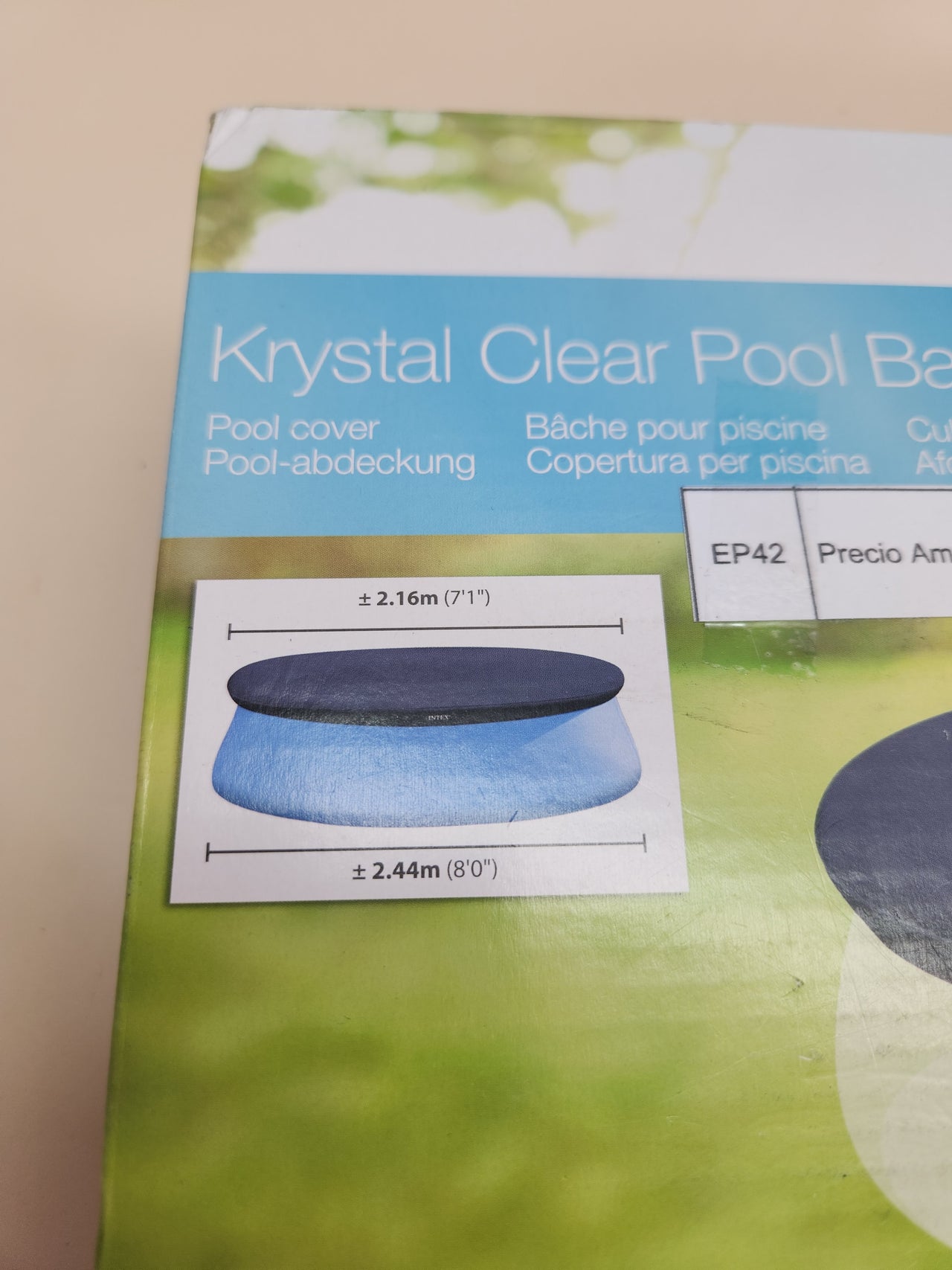 Cubre piscina 2.44 m Intex 28020