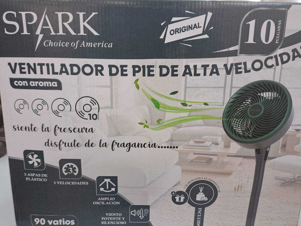 Ventilador de pie Spark 10' 90W S-10SE