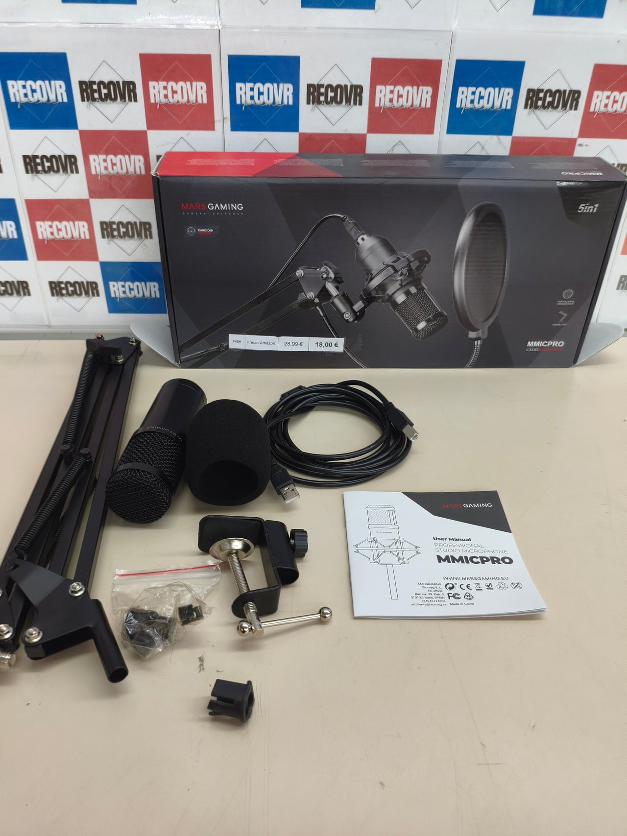 Micrófono profesional USB Mars Gaming MMICPRO