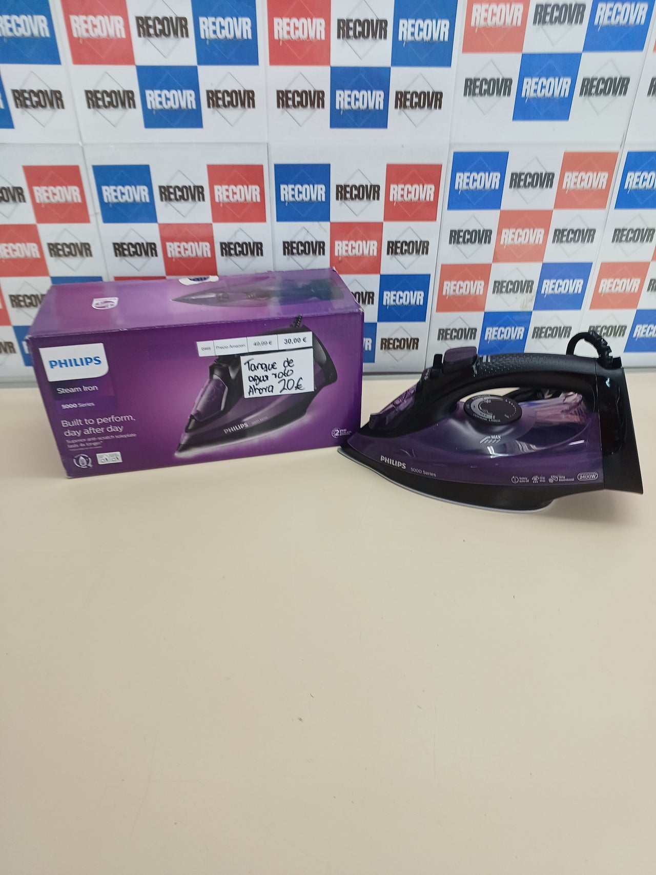 Plancha vapor 2400 W golpe 180 g – Philips
