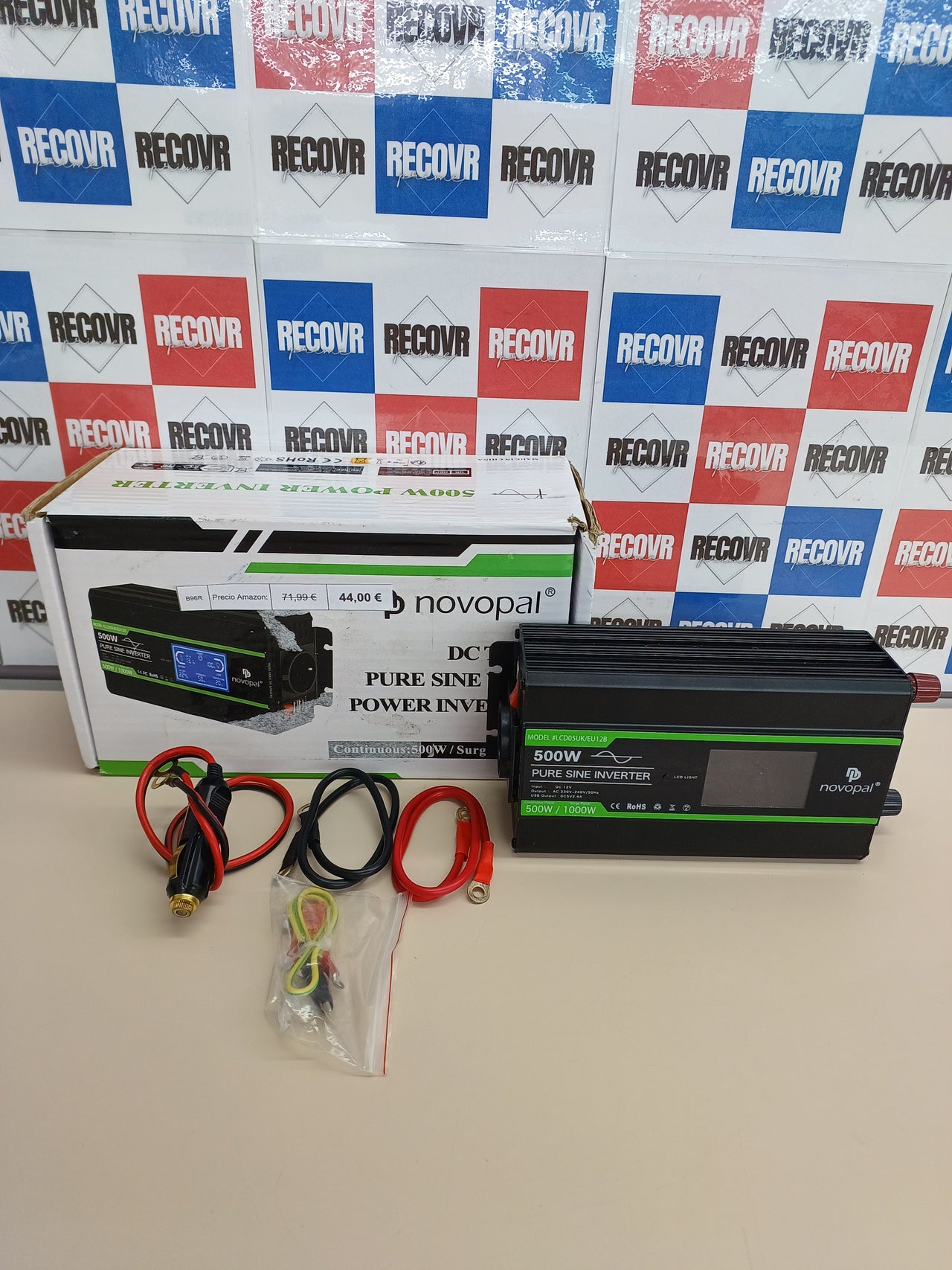 Corriente Convertidor 12V a 220V 230V 500W Onda Pura Inversor NOVOPAL