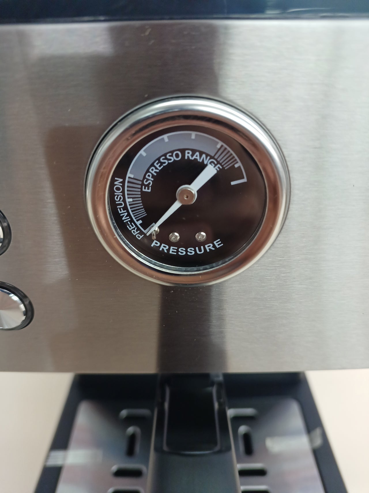 Cafetera express 20 bares acero con manómetro - EVVO