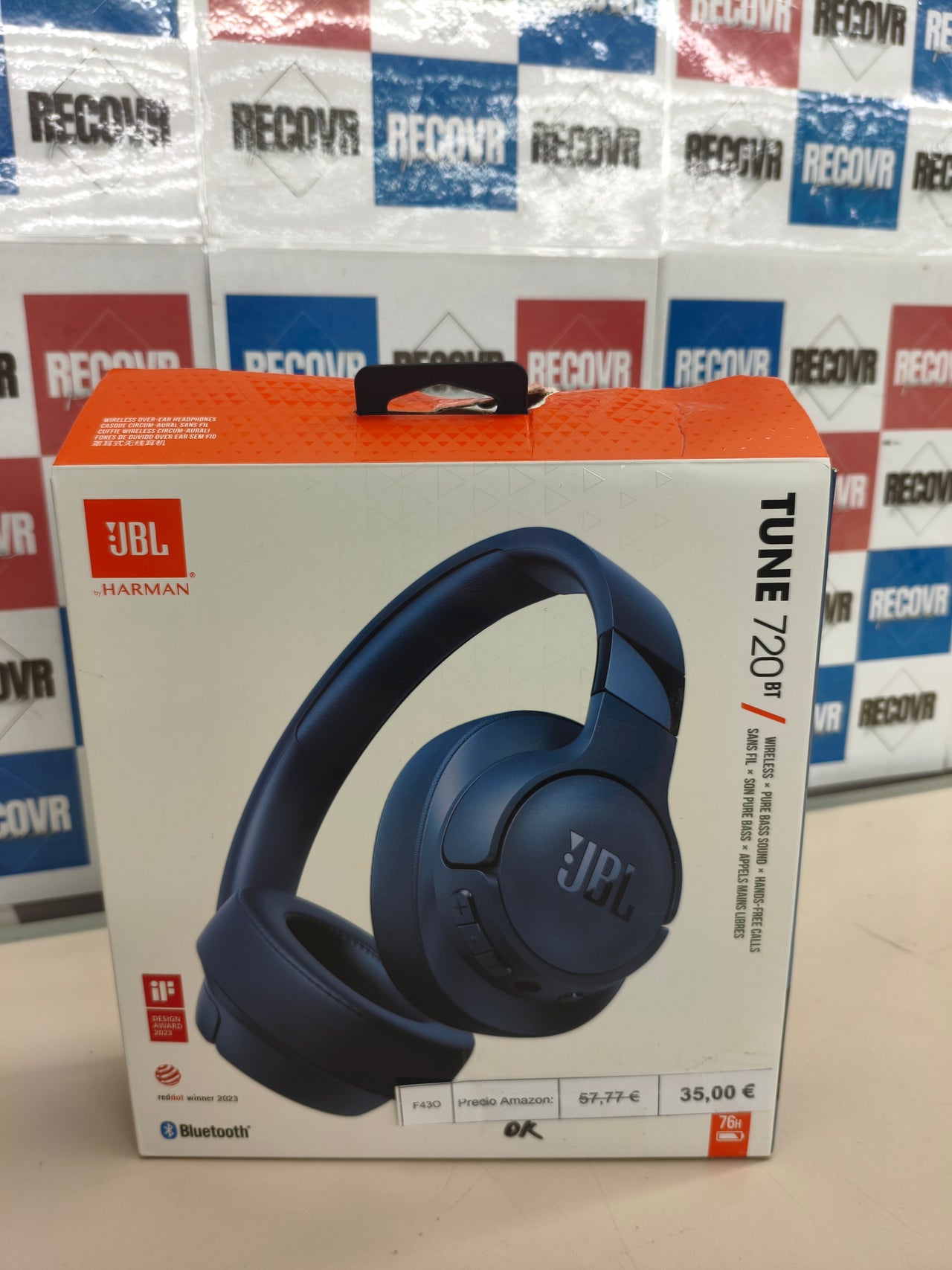 Auriculares JBL Tune 720BT inalámbricos Bluetooth azules 76 horas de batería