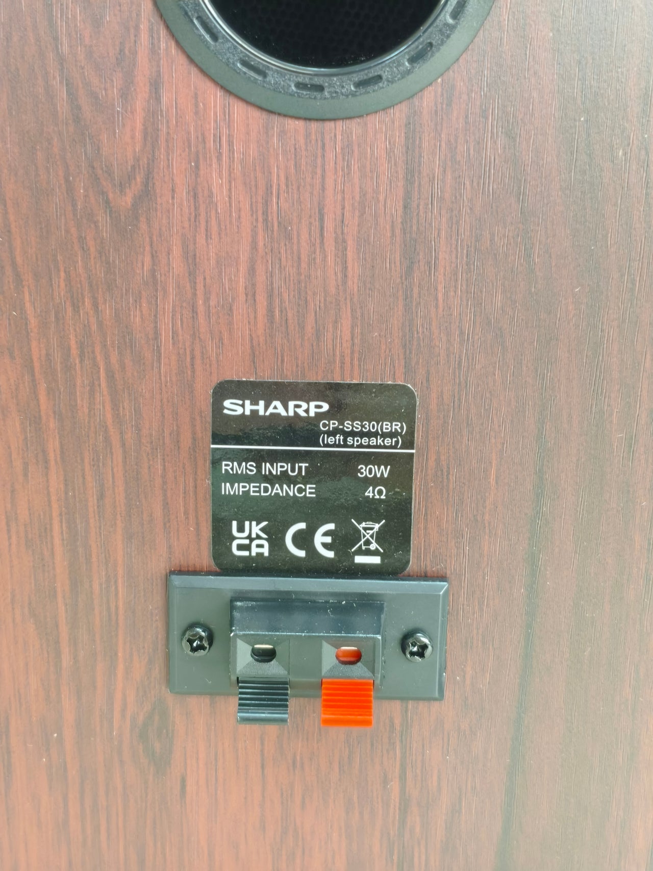 Sharp CP-SS30(BR), altavoces de estantería 60W, Bluetooth, marrón