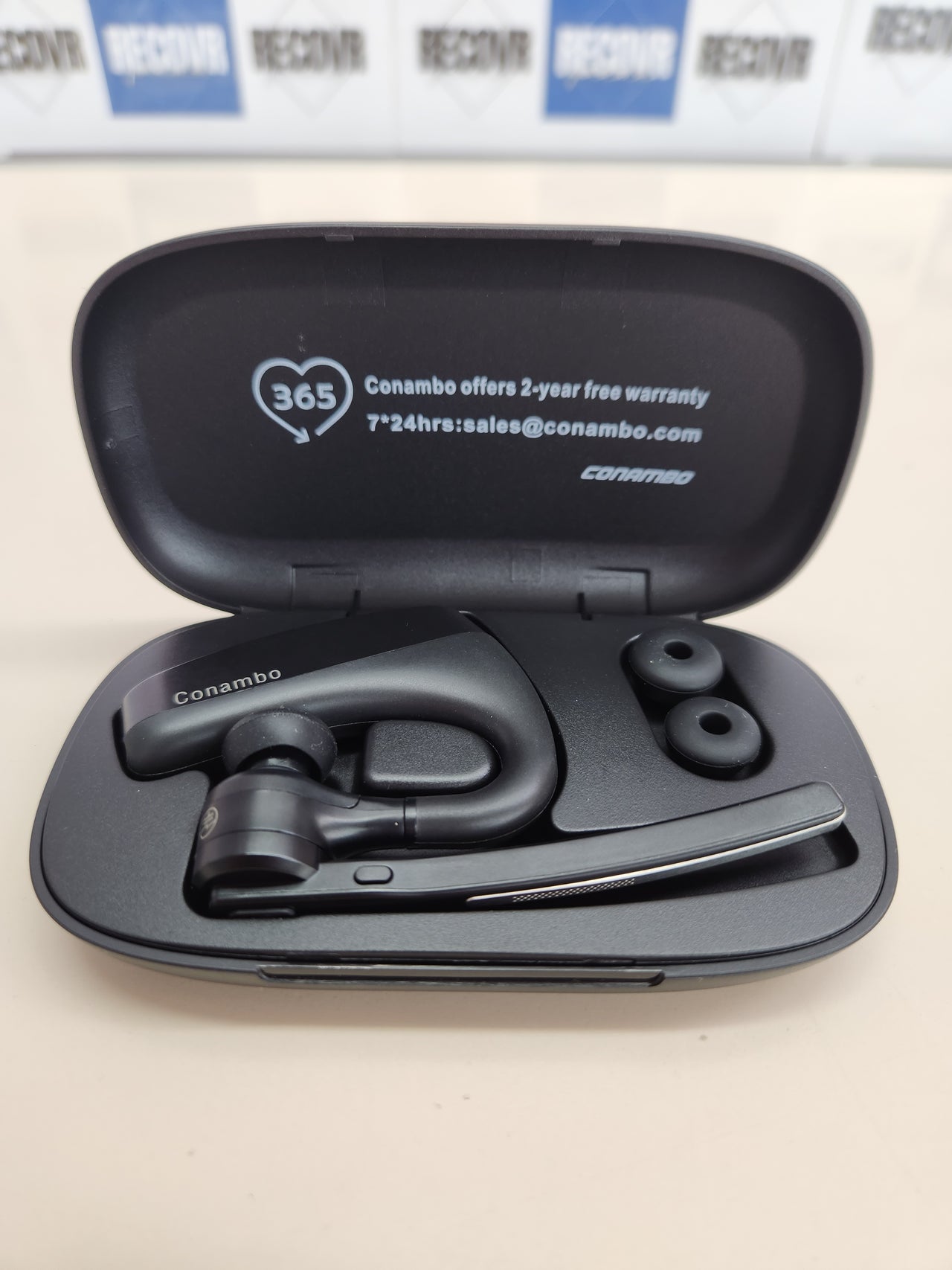 Auricular Bluetooth 16 horas con micrófono CVC 8.0 y ENC Conambo V5.2