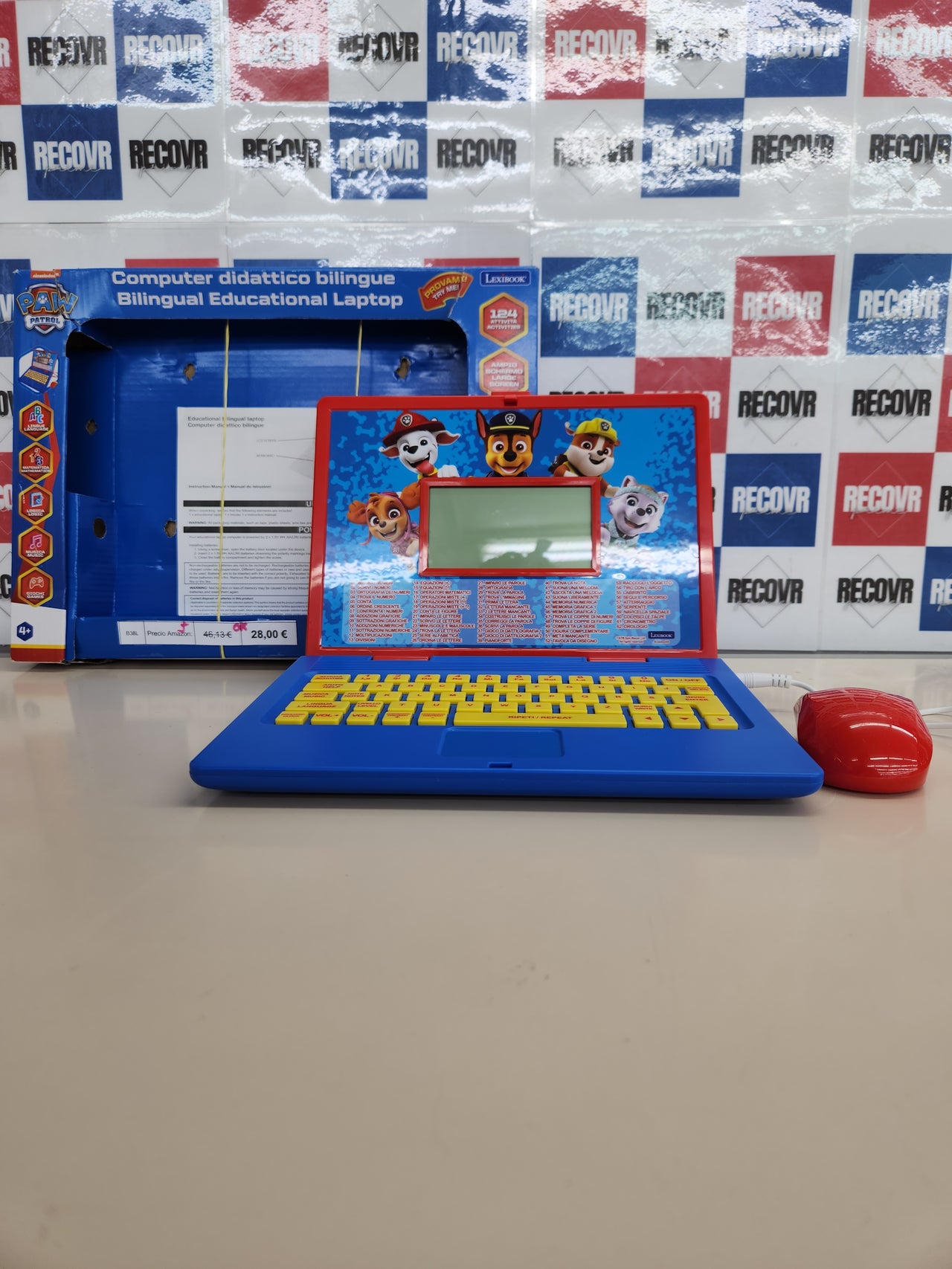 Laptop infantil Lexibook Paw Patrol bilingüe 124 actividades