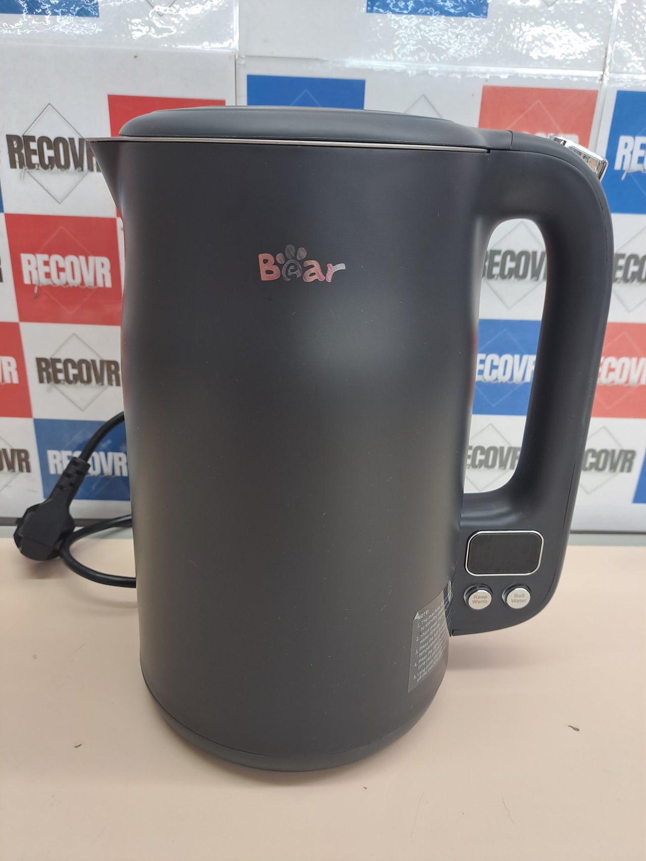 Hervidor acero inox 1.7L 1800W 11 temp Bear