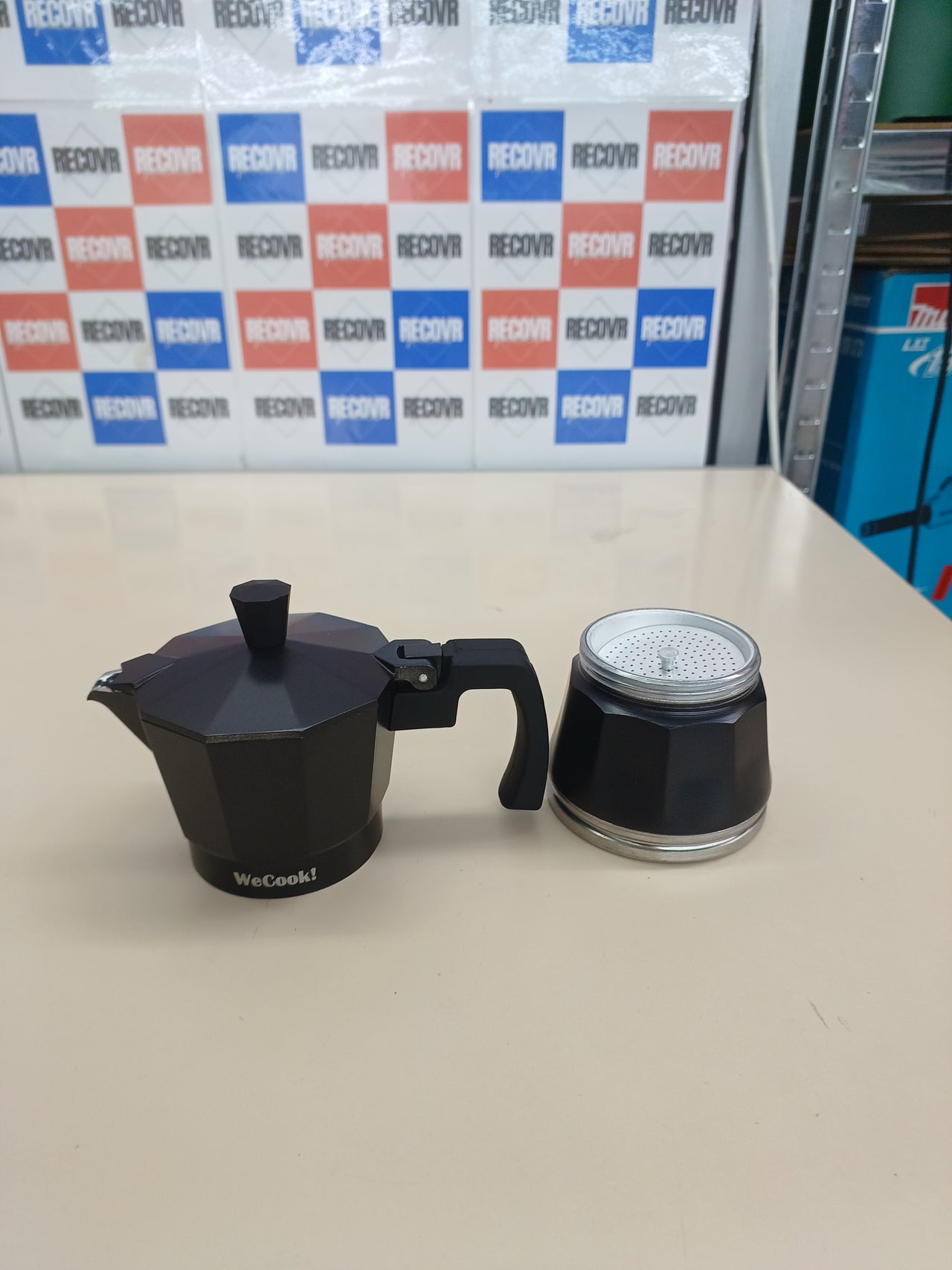 Cafetera italiana inducción 1-3 tazas negra Wecook Luccia.
