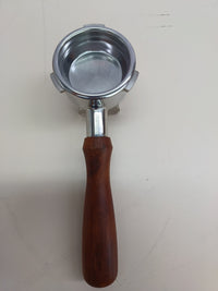 Thumbnail for DIBTSA Portafiltro espresso de 58 mm compatible con Nuova Simonelli, boquillas dobles de 2 orejas, con cabeza de acero inoxidable y cesta de filtro y mango de madera