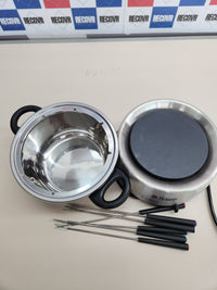 Thumbnail for Fondue Eléctrica 1200W, 1,7 L, 6 tenedores, Para Fundir Chocolate o Queso, Temperatura Ajustable, Función Mantener Calor, Acero Inoxidable - 22560-56 Russell Hobbs