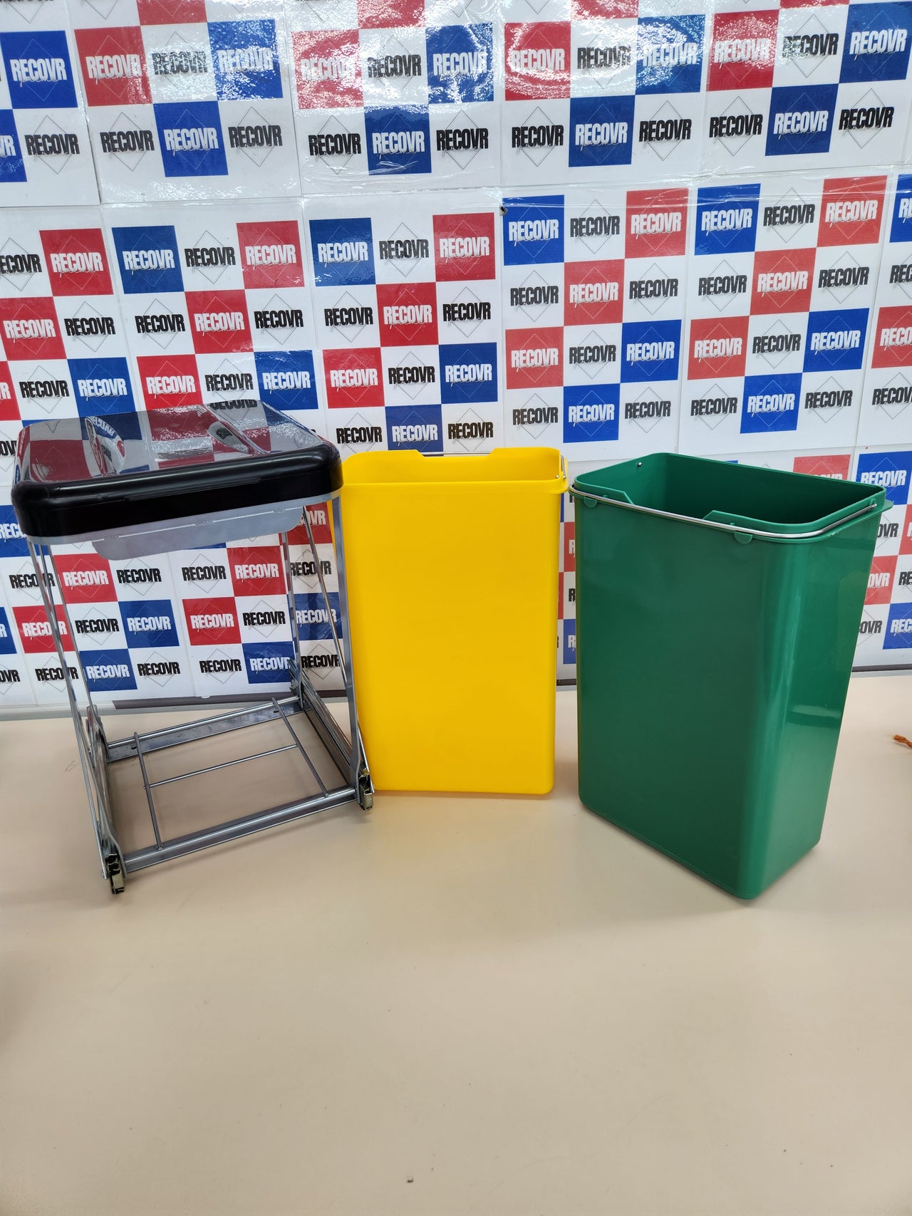 Cubo de basura cocina, 2 compartimentos 8 L