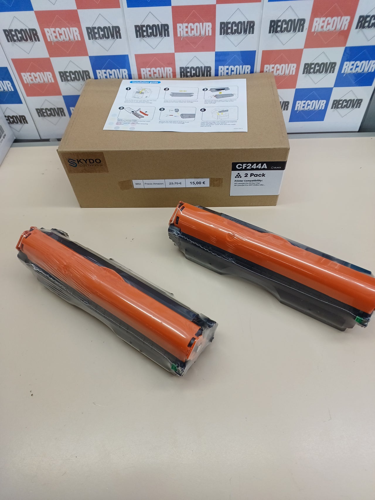 Cartuchos tóner compatibles HP 44A CF244A negro x2 - Genérico