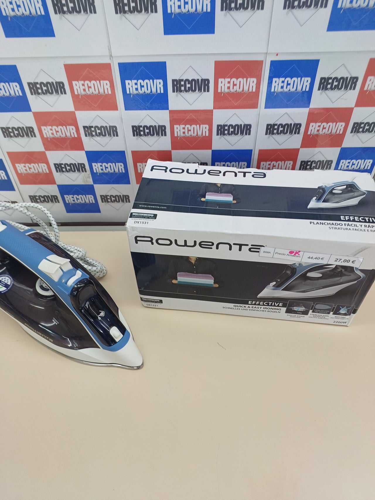 Plancha Vapor DX1531D1 Effective 2200W Rowenta.