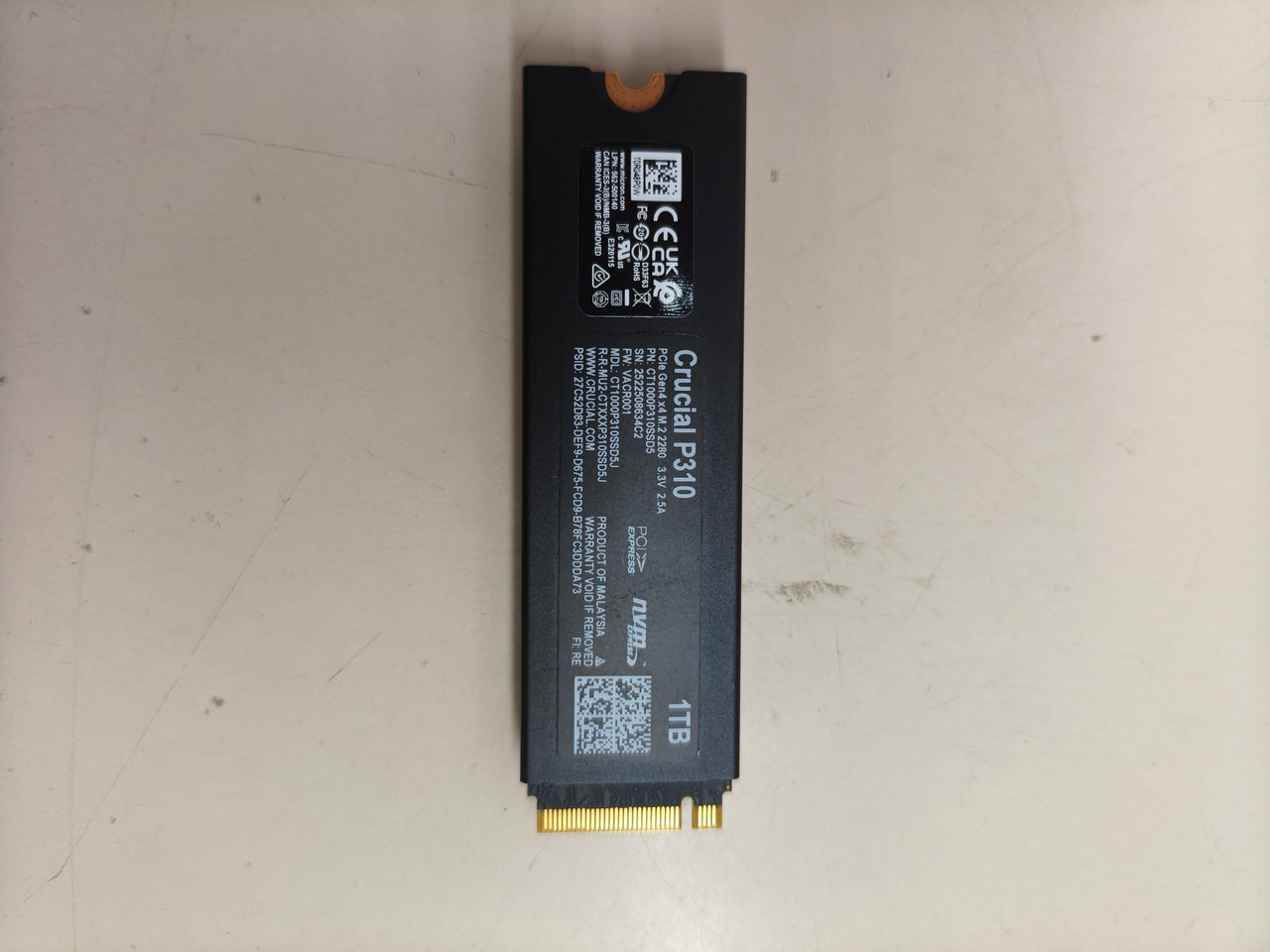 SSD Crucial P310 1 TB PCIe Gen4 para PS5