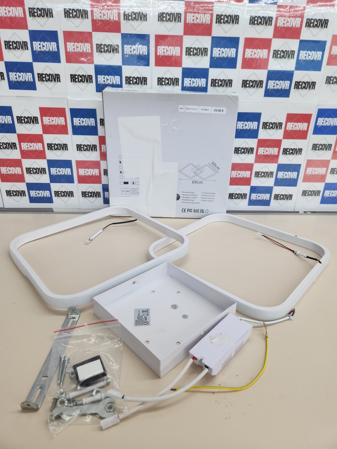 Plafón LED 42W 4700lm 59 cm luz fría Toolight